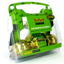 Dorma Entrance Tubular Knob Lockset TA1 Berlin Finishes US3 Standard Polished Brass